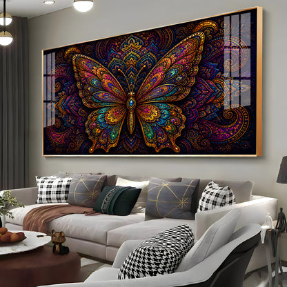 Mandala Butterfly Premium Acrylic Horizontal Wall Art