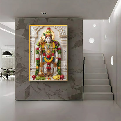 Deity Lord Murugan Premium Acrylic Vertical Wall Art