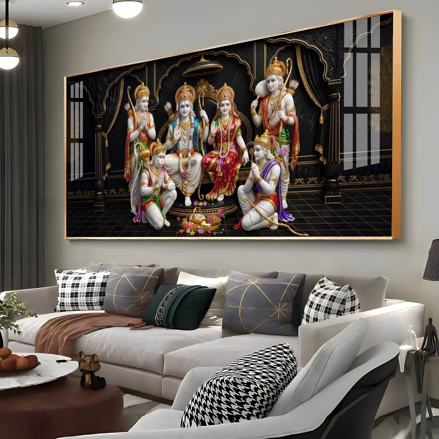 Shree Ram Darbar Premium Acrylic Horizontal Wall Art