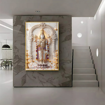 Divine Tirupati Balaji Premium Acrylic Vertical Wall Art
