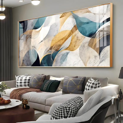 Abstract Waves Premium Acrylic Horizontal Wall Art
