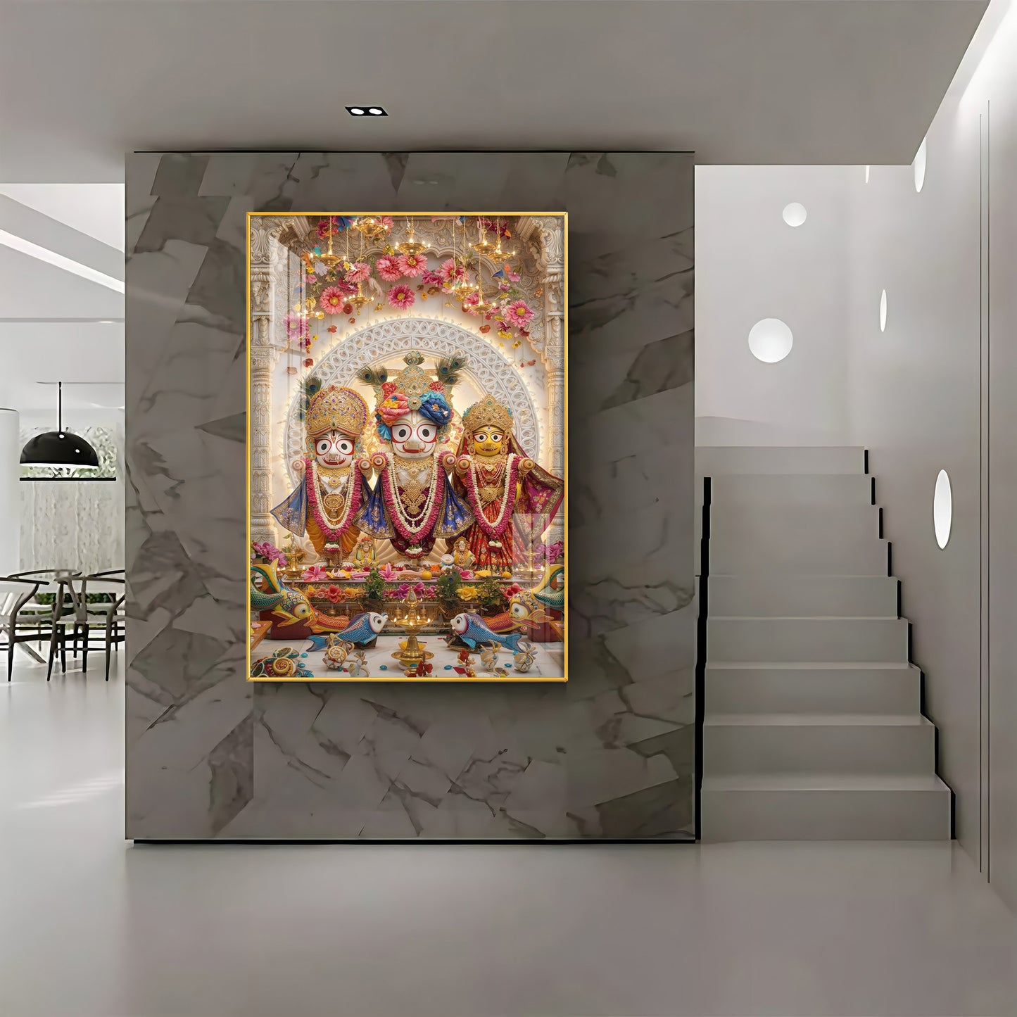 Hindu Jagannath Prabhu Premium Acrylic Vertical Wall Art