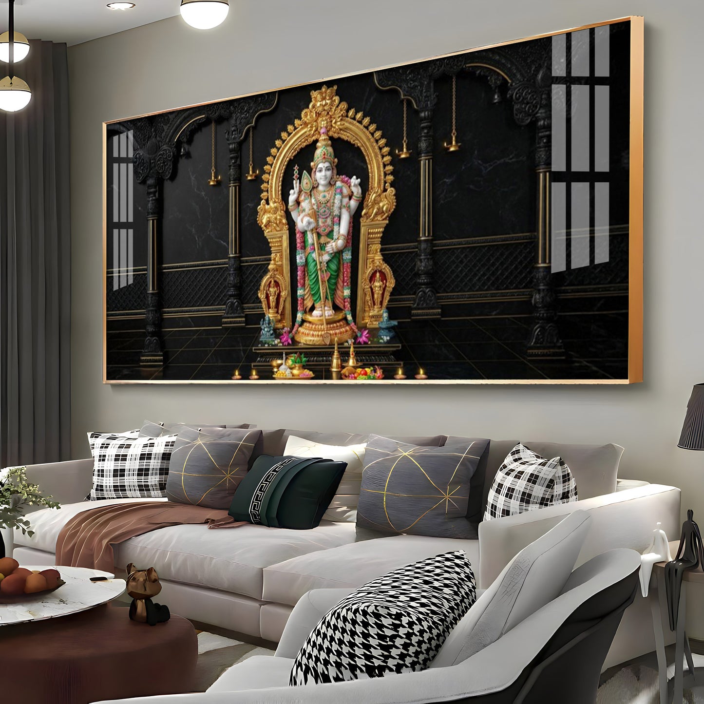 Lord Murugan Home & Temples Premium Acrylic Horizontal Wall Art