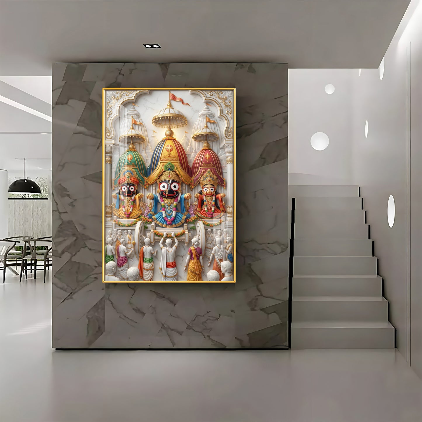 Lord Jagannath Rath Yatra Premium Acrylic Vertical Wall Art