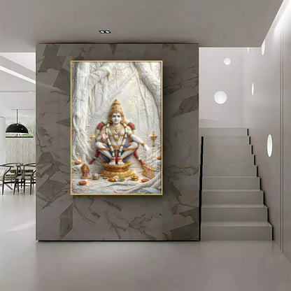 Ayyappan Bhagwan Premium Acrylic Vertical Wall Art