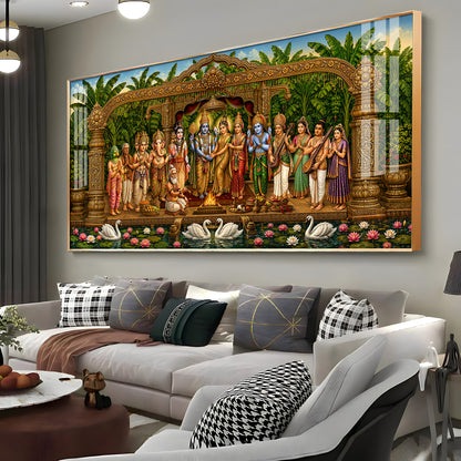 Hindu Deities Srinivasa Kalyanam Premium Acrylic Horizontal Wall Art