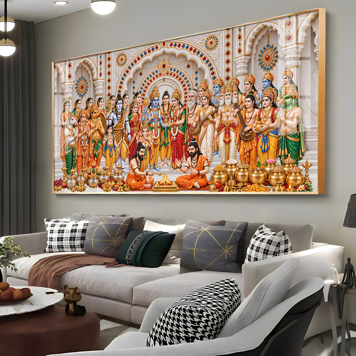Divine Srinivasa Kalyanam Premium Acrylic Horizontal Wall Art