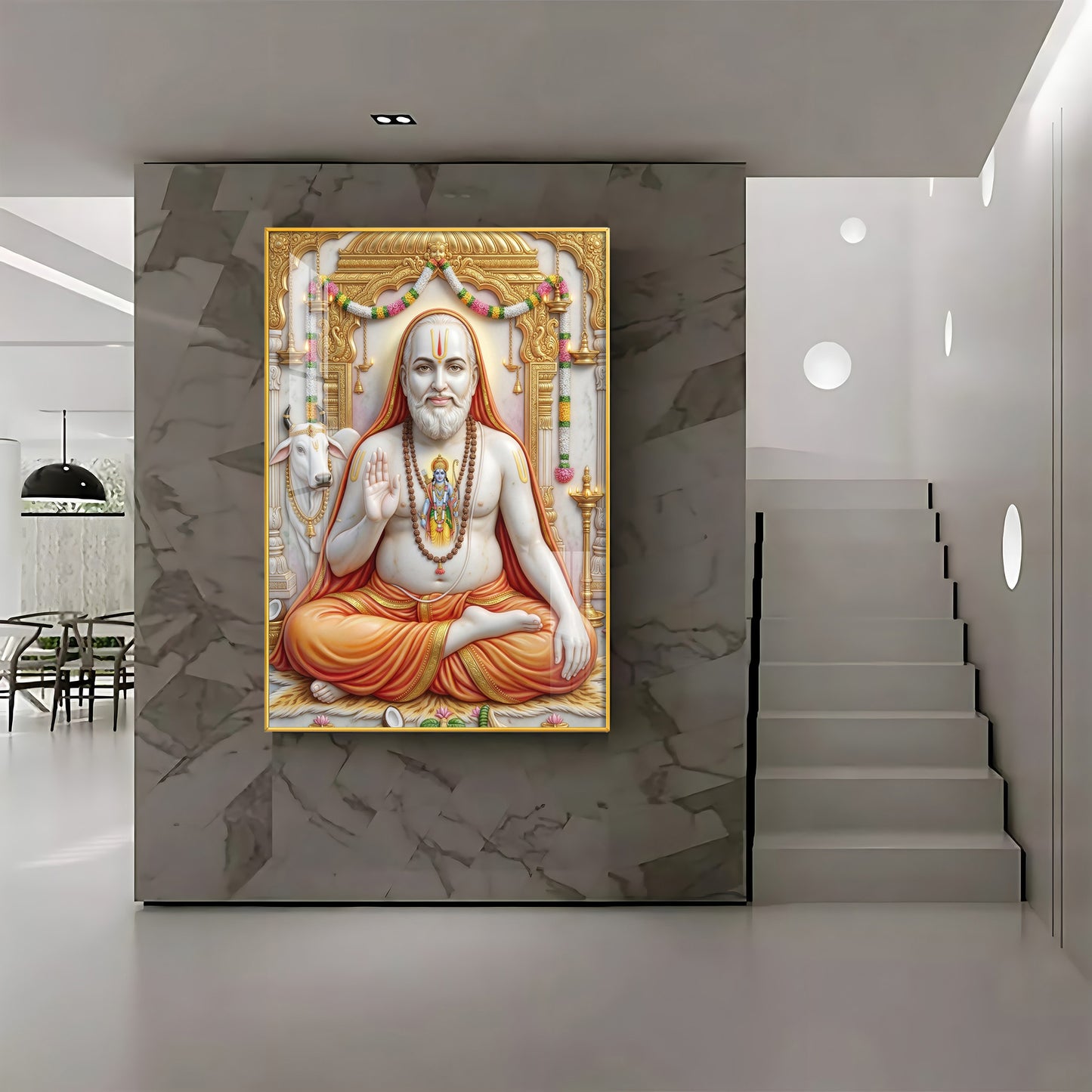 Guru Raghavendra Swamy Premium Acrylic Vertical Wall Art