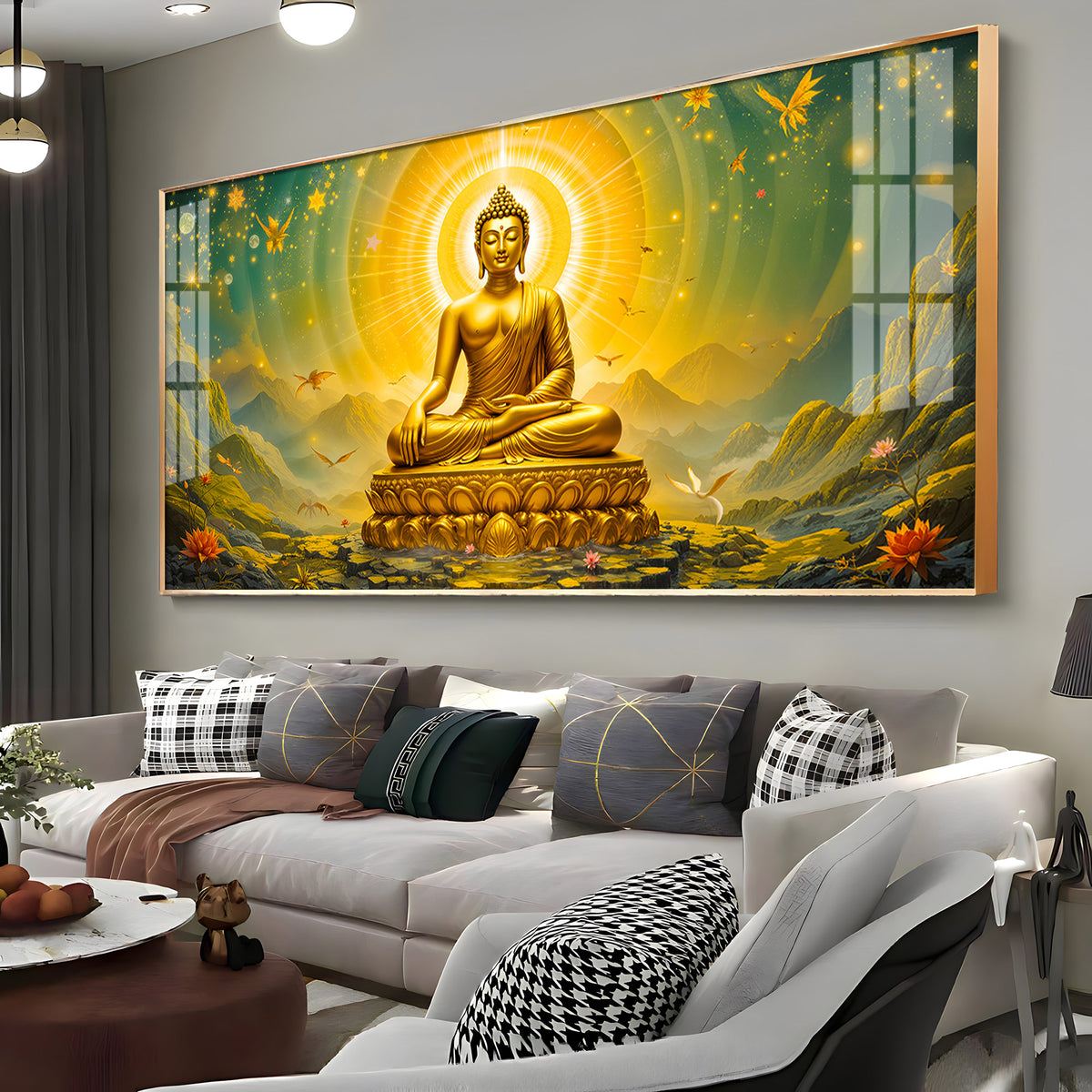 Cloudscape Buddha Premium Acrylic Horizontal Wall Art