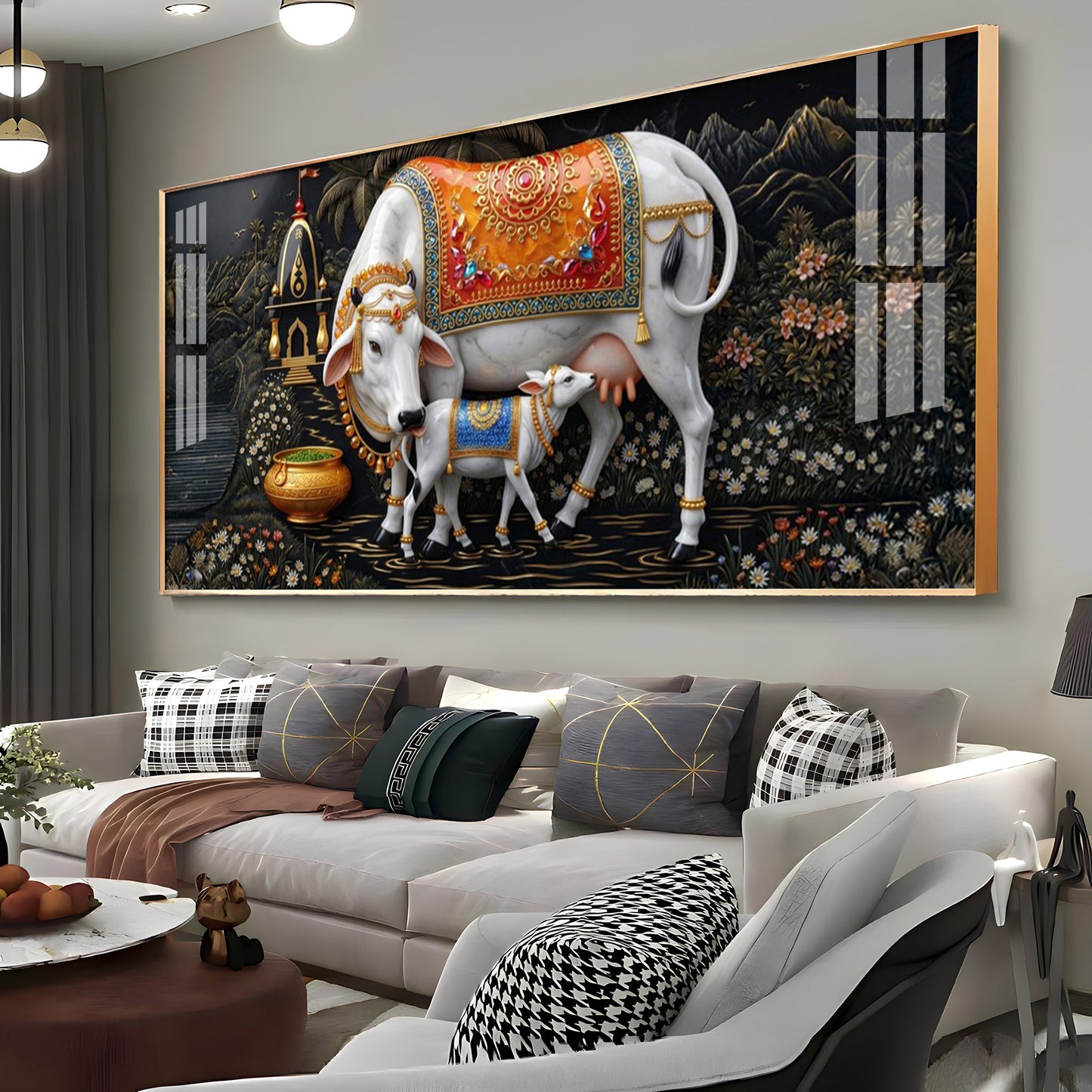Cozy Cow Companions Premium Acrylic Horizontal Wall Art
