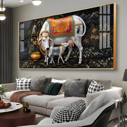 Cozy Cow Companions Premium Acrylic Horizontal Wall Art