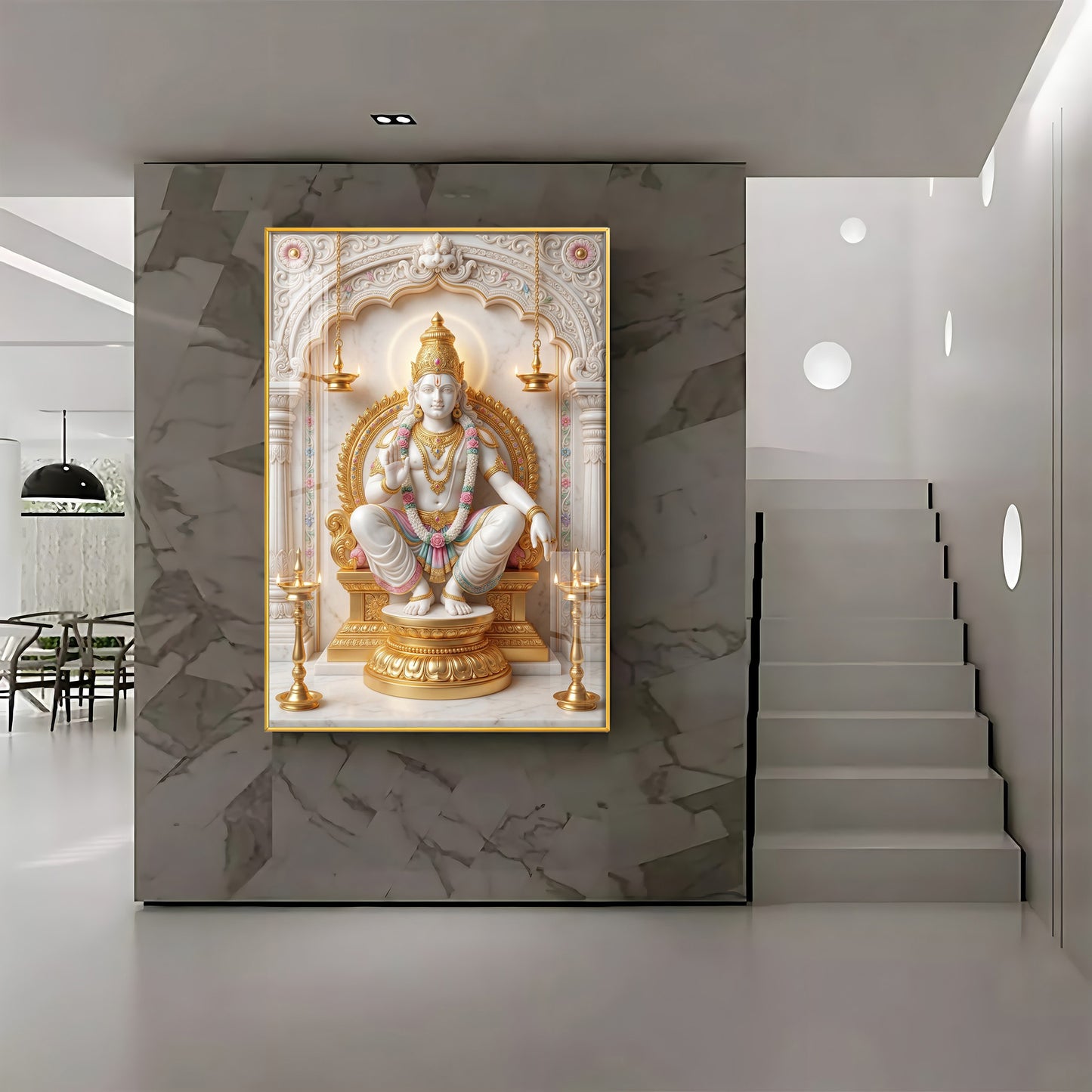Ayyappa Swamy Premium Acrylic Vertical Wall Art
