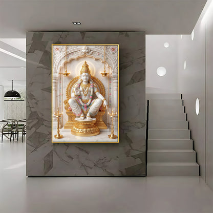 Ayyappa Swamy Premium Acrylic Vertical Wall Art