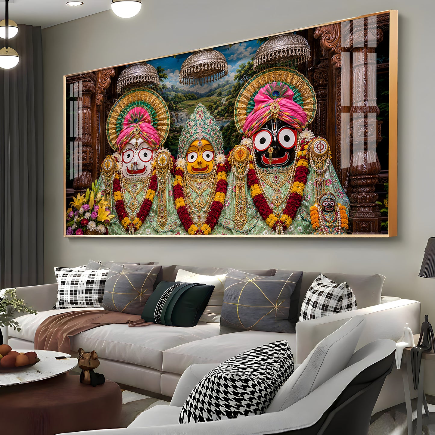 Shringar Darshan Of Jagannath Puri Premium Acrylic Horizontal Wall Art