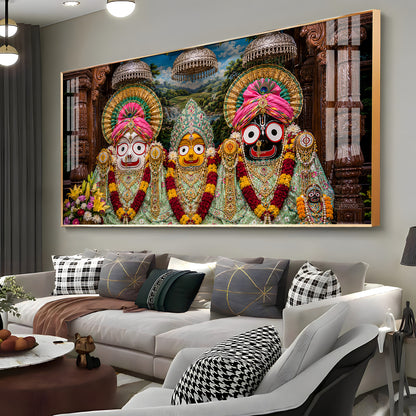 Shringar Darshan Of Jagannath Puri Premium Acrylic Horizontal Wall Art