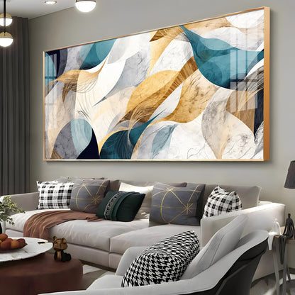Abstract Waves Premium Acrylic Horizontal Wall Art