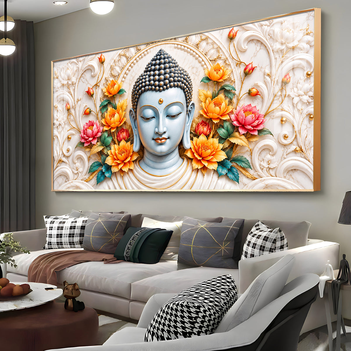 Serene Meditating Buddha Premium Acrylic Horizontal Wall Art