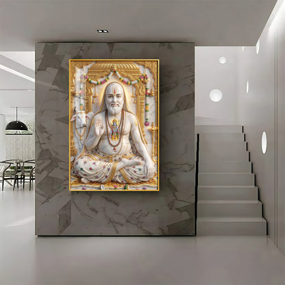Sri Guru Raghavendra Swamy Premium Acrylic Vertical Wall Art