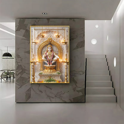 Deity Lord Ayyappan Premium Acrylic Vertical Wall Art