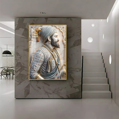 Raja Shivchatrapati Premium Acrylic Vertical Wall Art