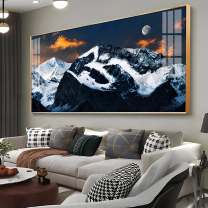 Mountain With Om Symbol Premium Acrylic Horizontal Wall Art