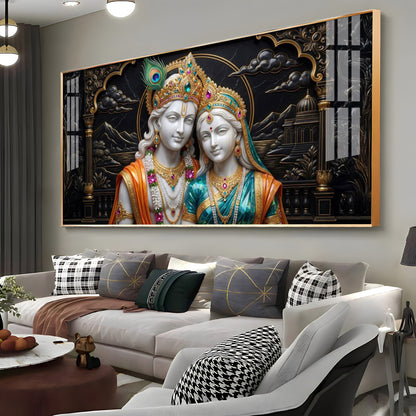 Magical Radha Krishna Premium Acrylic Horizontal Wall Art
