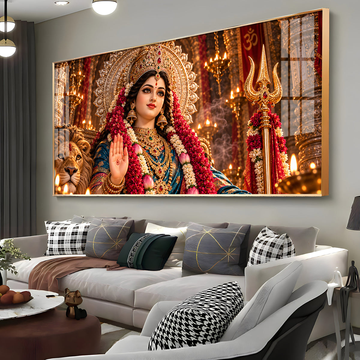Mata Durga Bhawani Premium Acrylic Horizontal Wall Art
