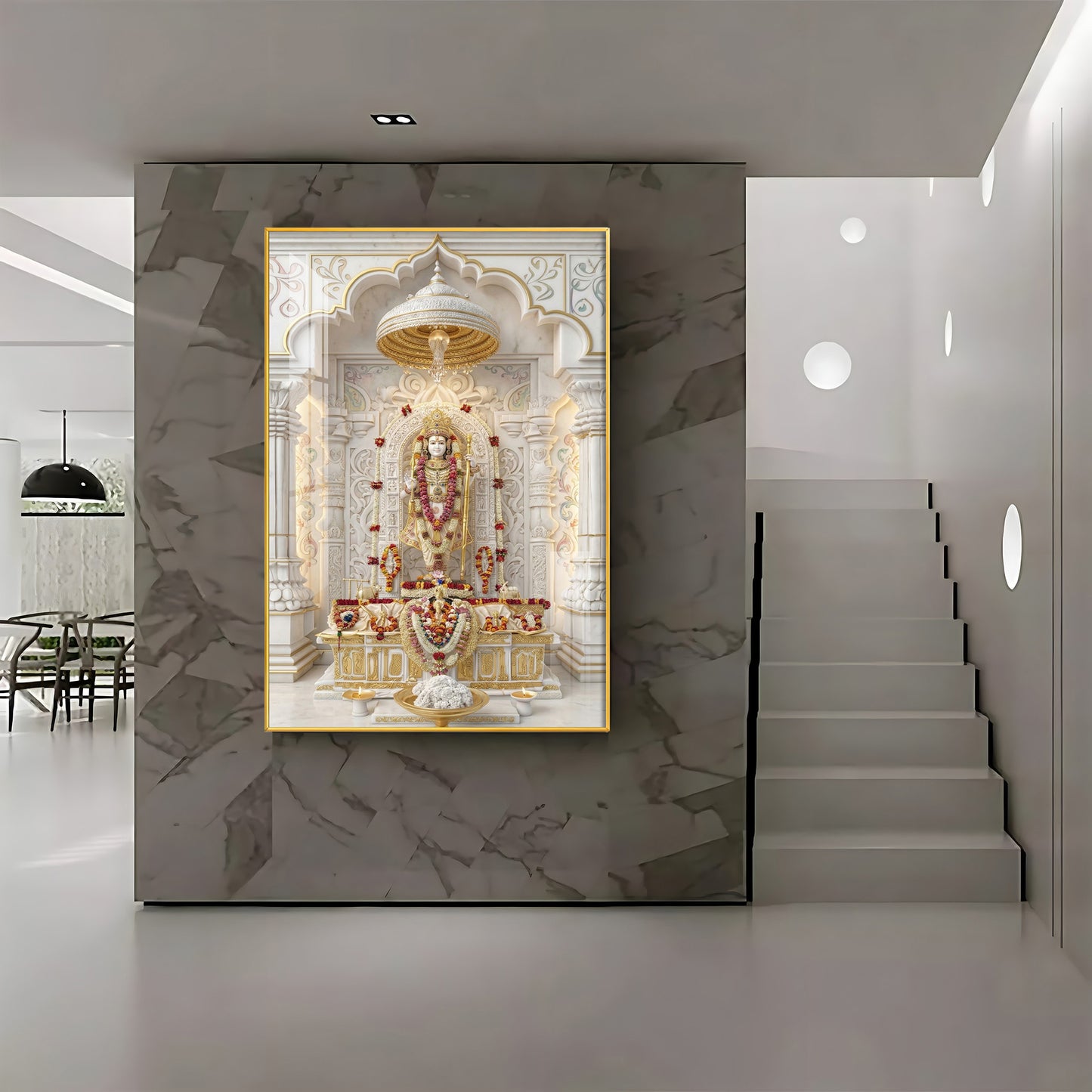 Hindu Deity Rama Premium Acrylic Vertical Wall Art