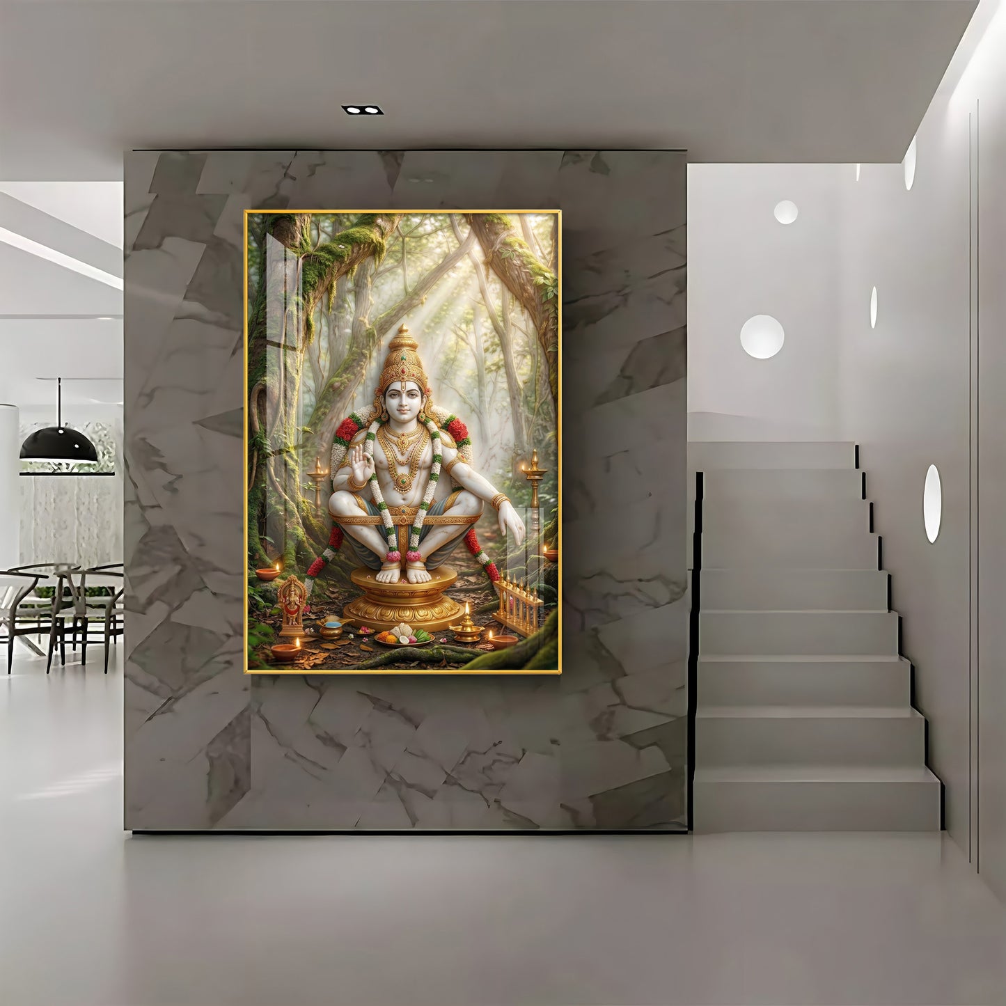Divine Ayyappan Bhagwan Premium Acrylic Vertical Wall Art