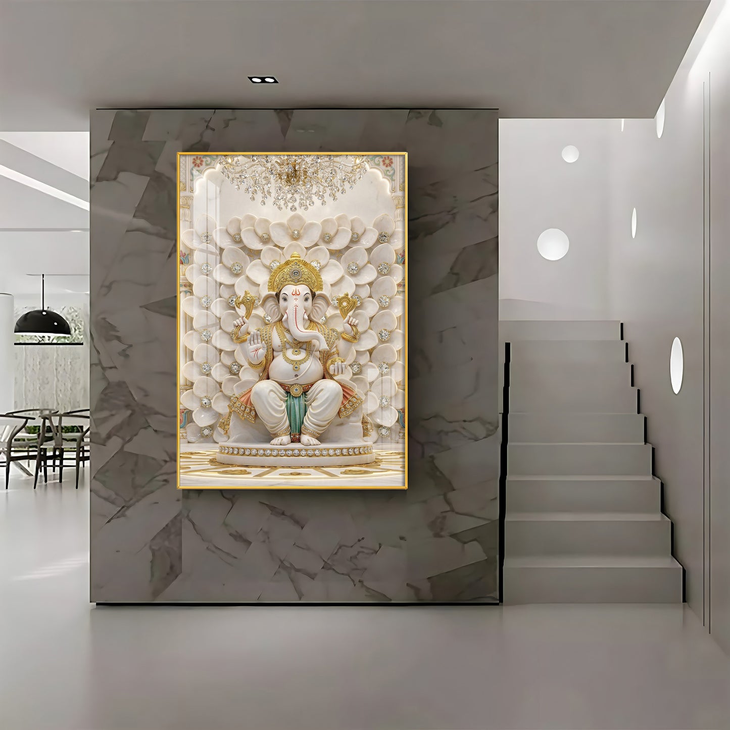 New Beginnings With Ganesh Ji Premium Acrylic Vertical Wall Art