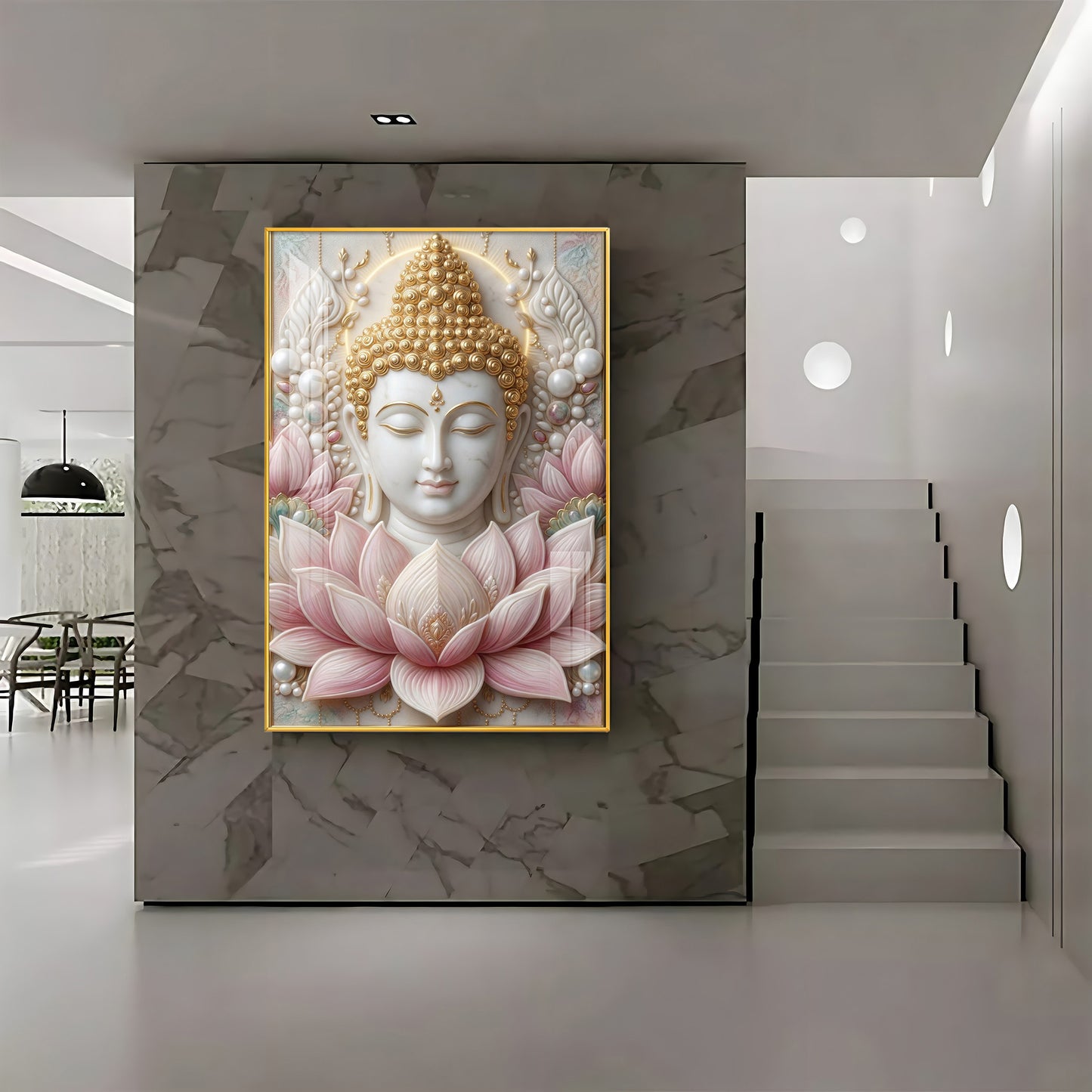 Deities Buddha Premium Acrylic Vertical Wall Art