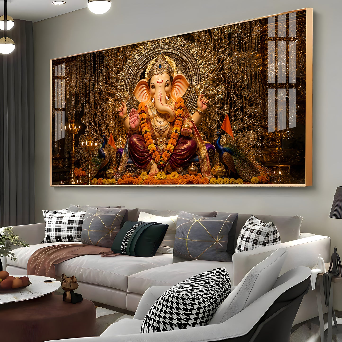 Lord Ganpati Ji Premium Acrylic Horizontal Wall Art