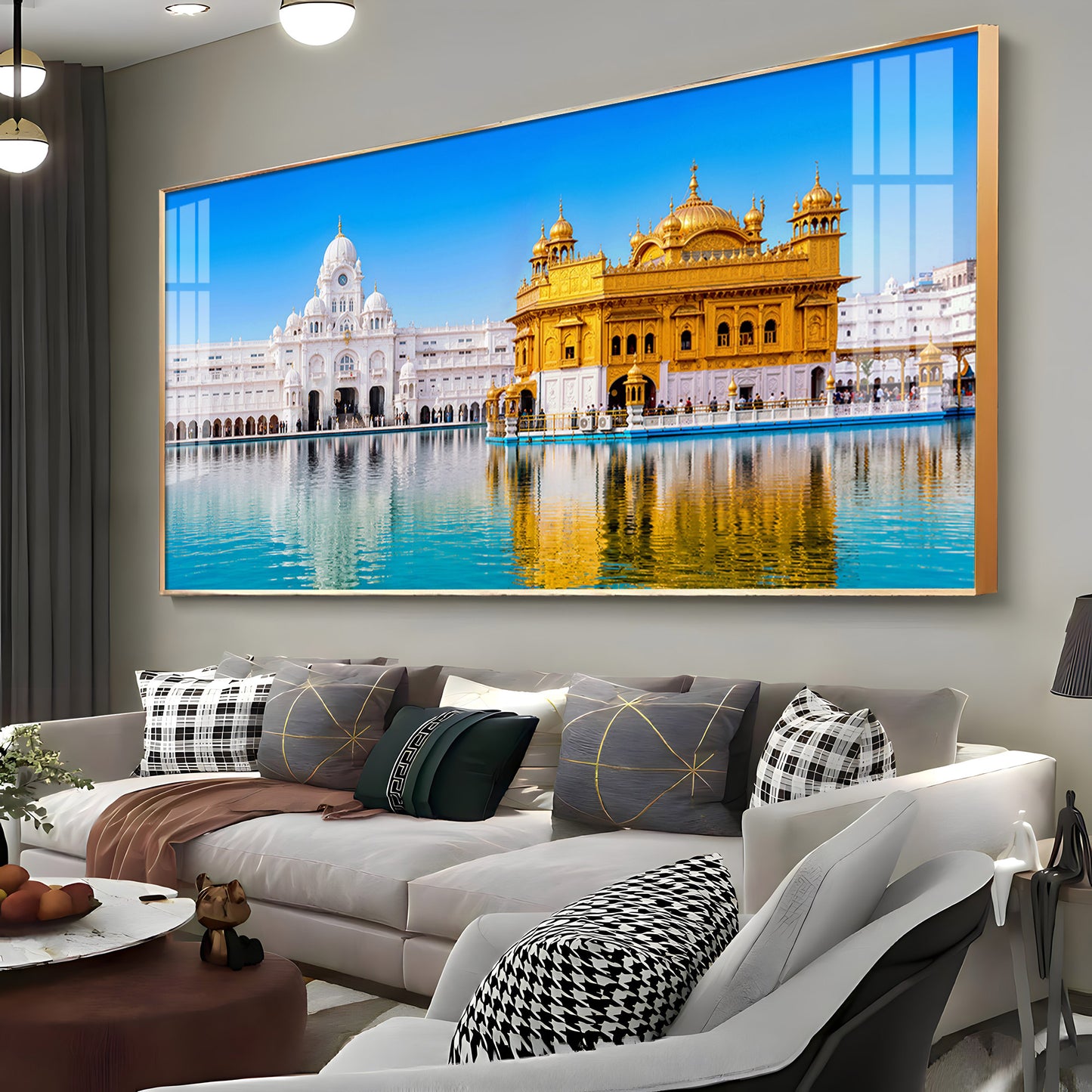 Golden Temple Premium Acrylic Horizontal Wall Art