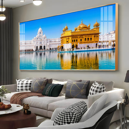 Golden Temple Premium Acrylic Horizontal Wall Art