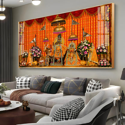 Lord Govind Dev Ji & Radha Rani Premium Acrylic Horizontal Wall Art