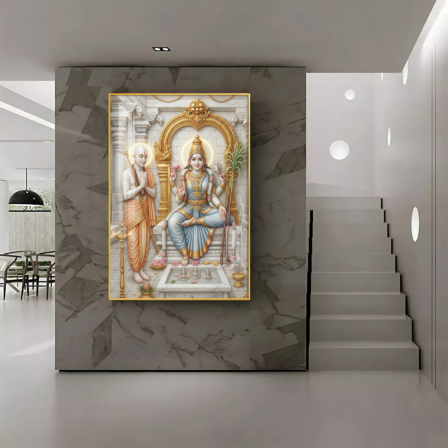 Lalita Tripurasundari Premium Acrylic Vertical Wall Art