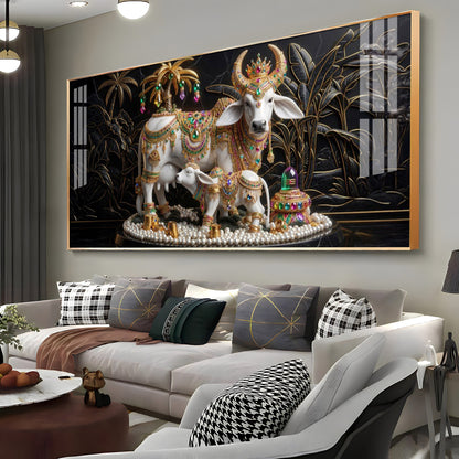 Sovereign Cow & Cub Premium Acrylic Horizontal Wall Art