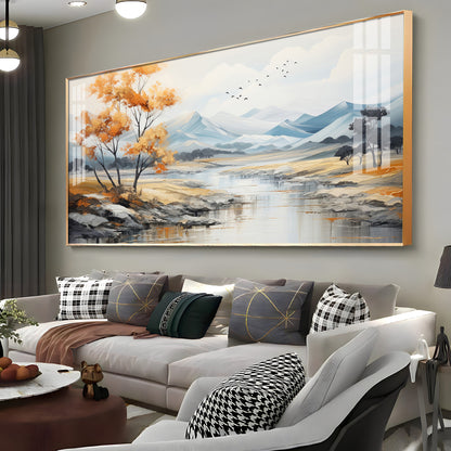 Autumn Landscape Premium Acrylic Horizontal Wall Art
