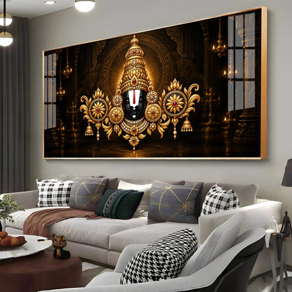 Lord Tirupati Balaji Premium Acrylic Horizontal Wall Art