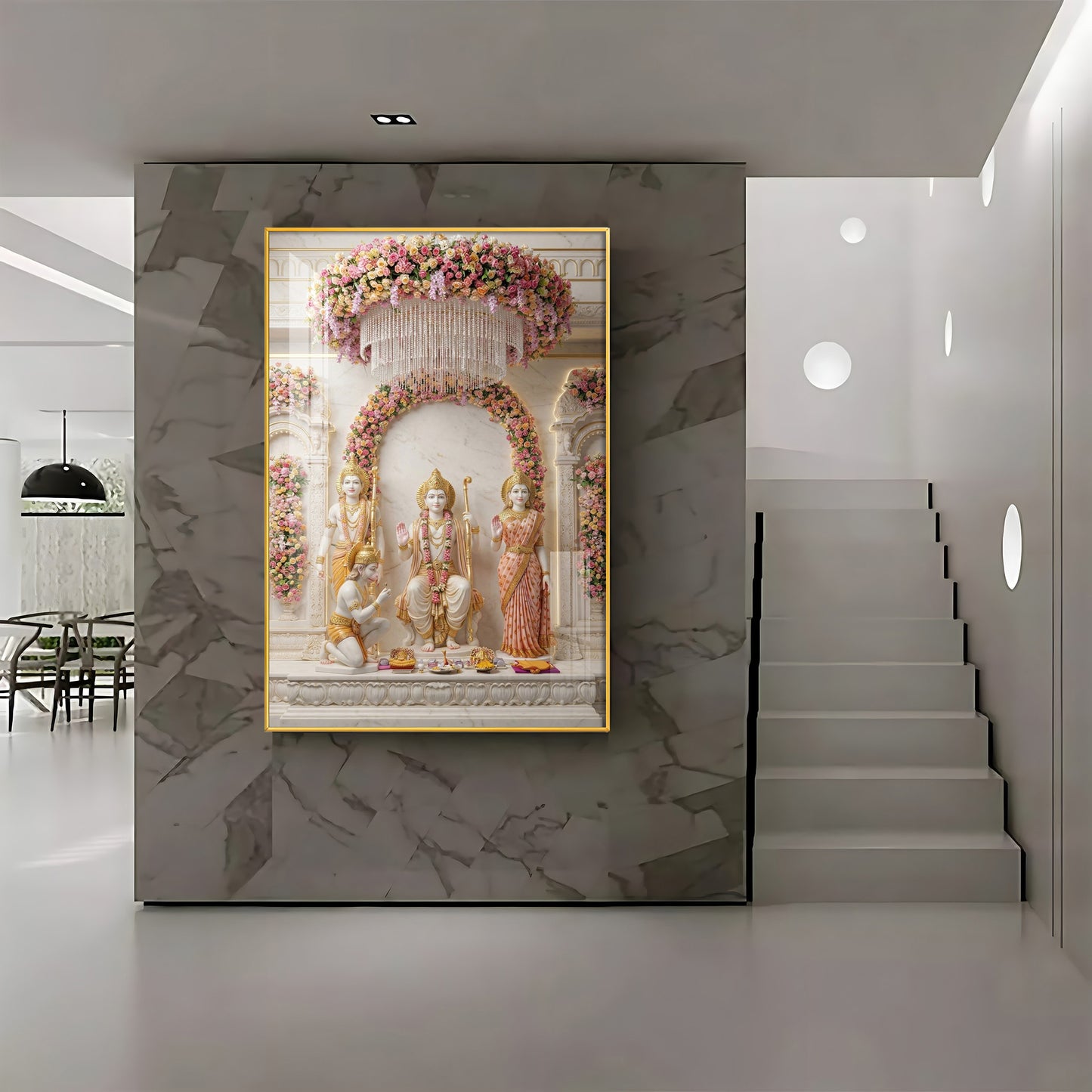 Jai Shri Ram Darbar Premium Acrylic Vertical Wall Art