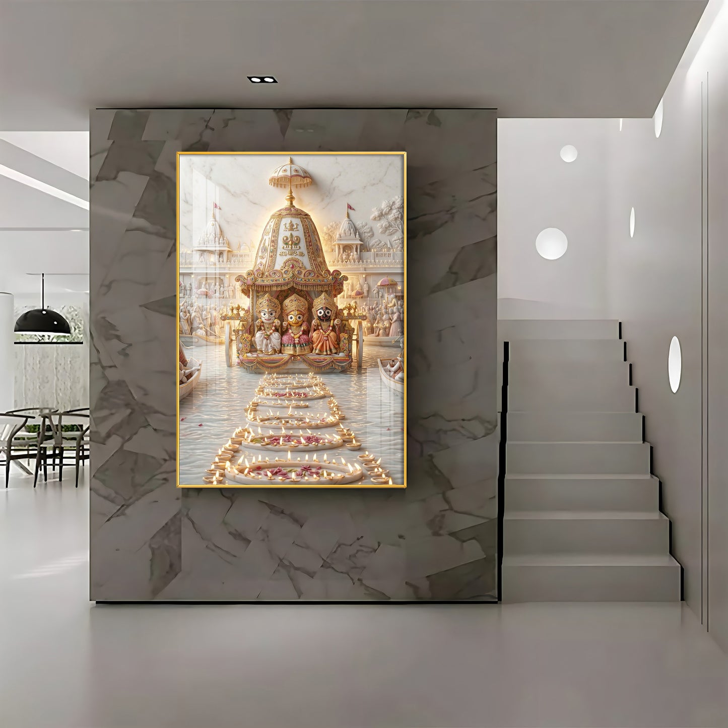 Hindu Deities Lord Jagannath Premium Acrylic Vertical Wall Art