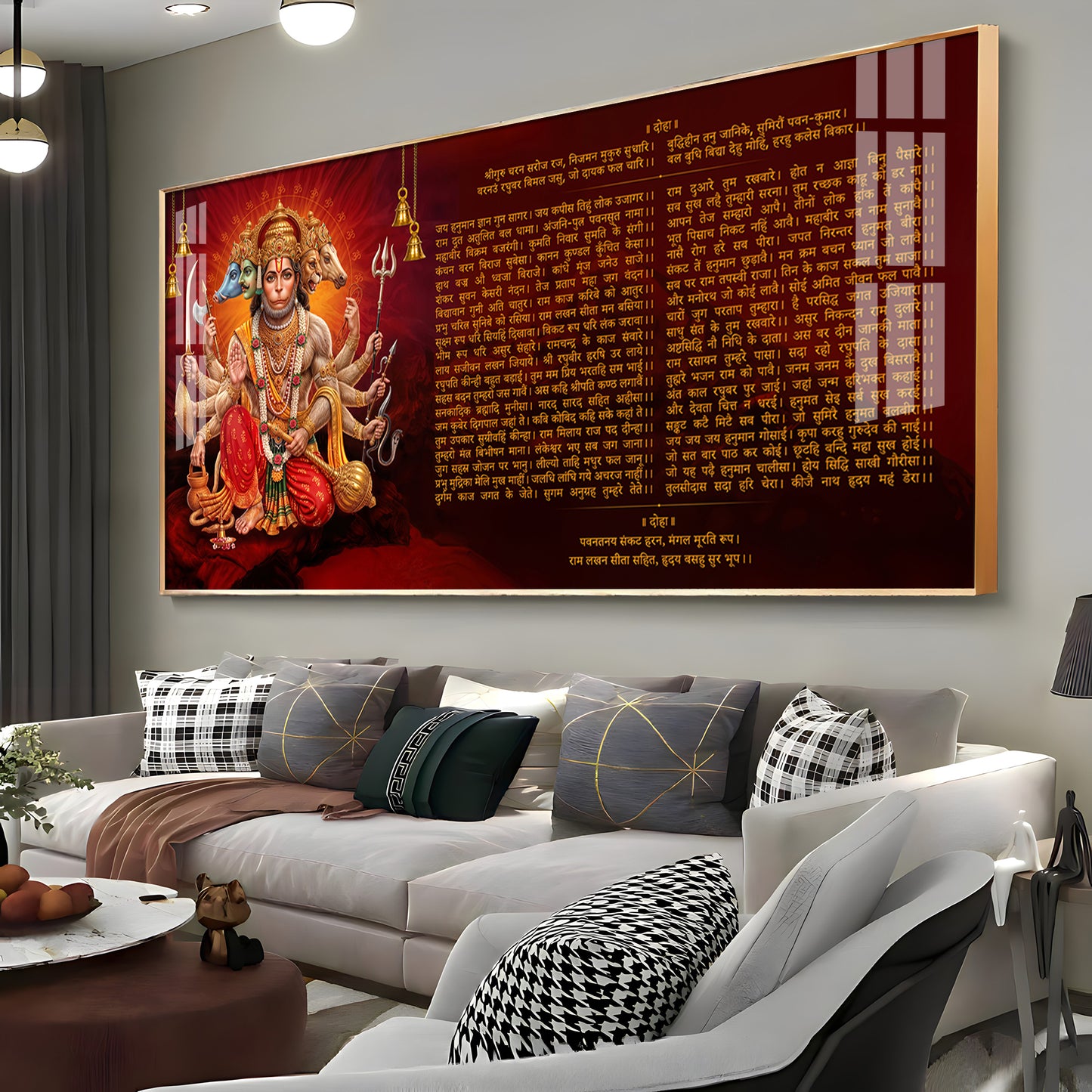 Shree Hanuman Chalisa Premium Acrylic Horizontal Wall Art