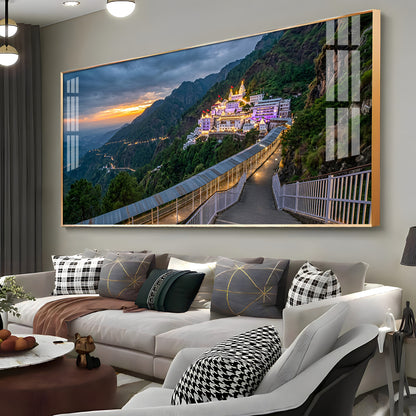 Shri Mata Vaishno Devi Shrine Premium Acrylic Horizontal Wall Art
