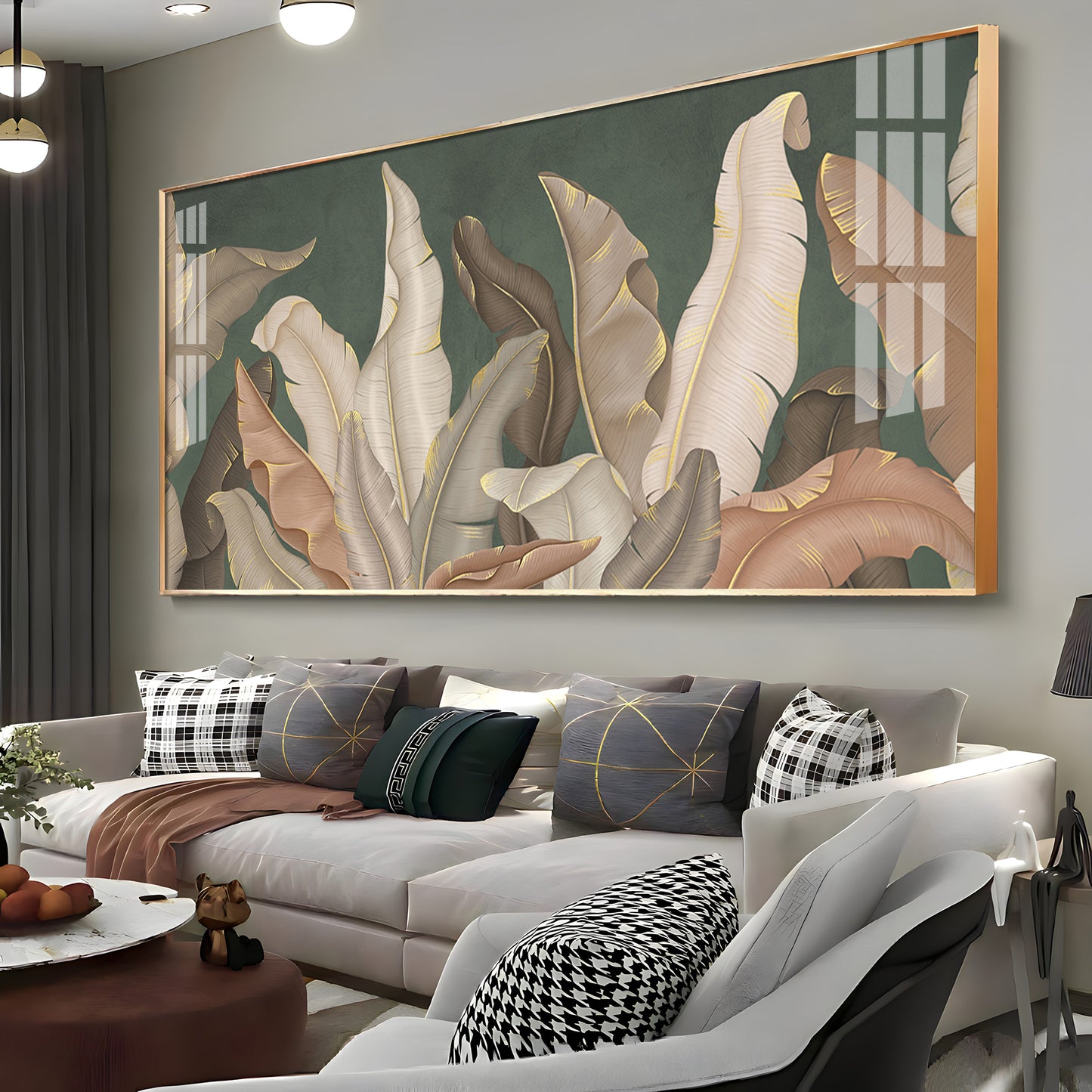 Tropical Banana Leaf Premium Acrylic Horizontal Wall Art