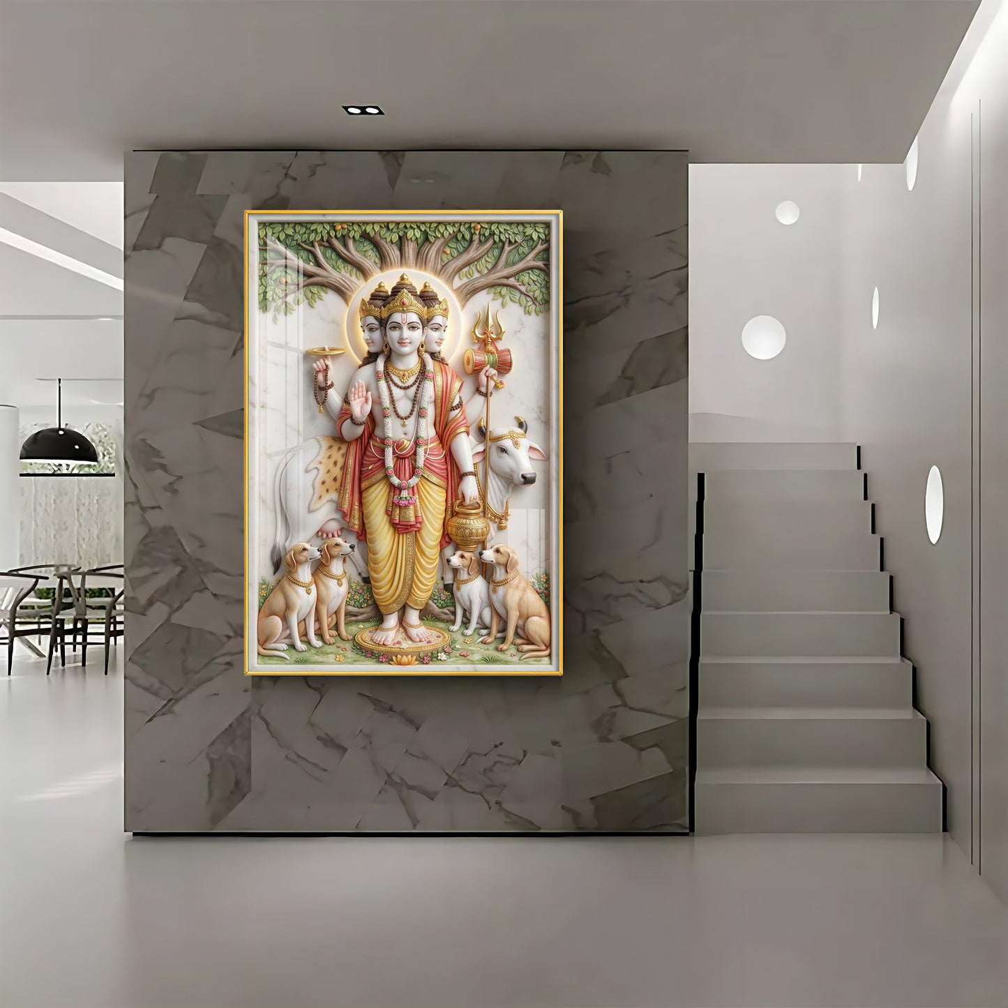 Adi-Guru Dattatreya Premium Acrylic Vertical Wall Art
