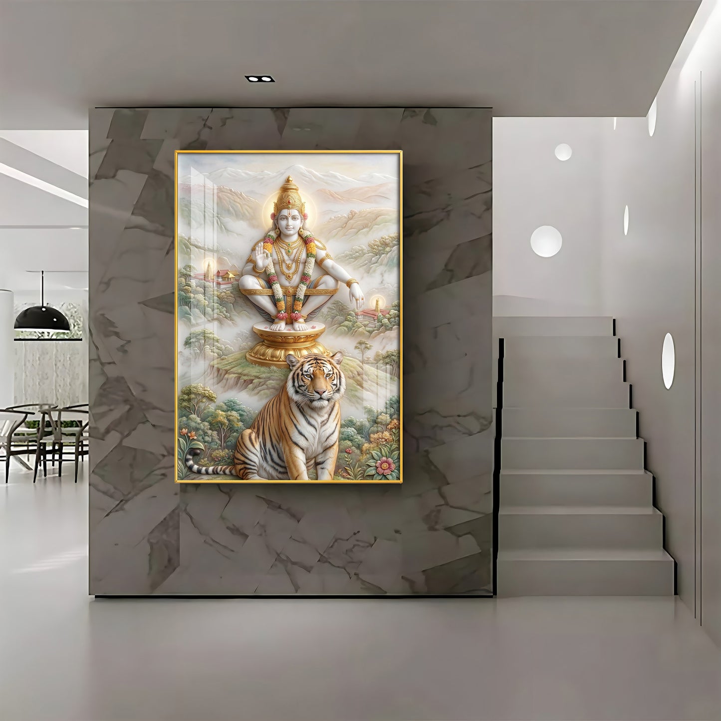Ayyappa Swamy Ji Premium Acrylic Vertical Wall Art