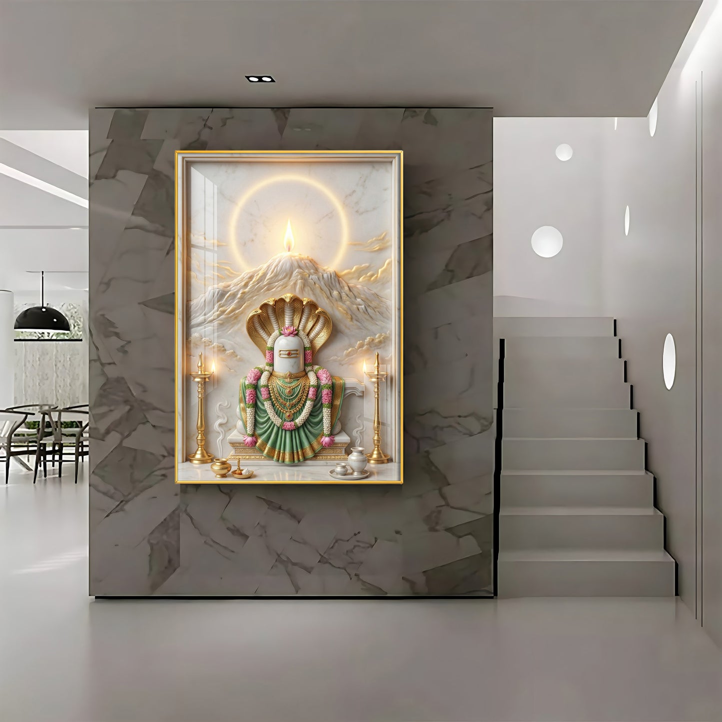 Shiva Lingam Premium Acrylic Vertical Wall Art