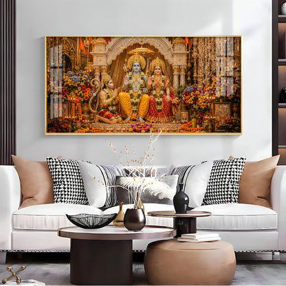 God Siya Ram With Sankatmochan Premium Acrylic Horizontal Wall Art