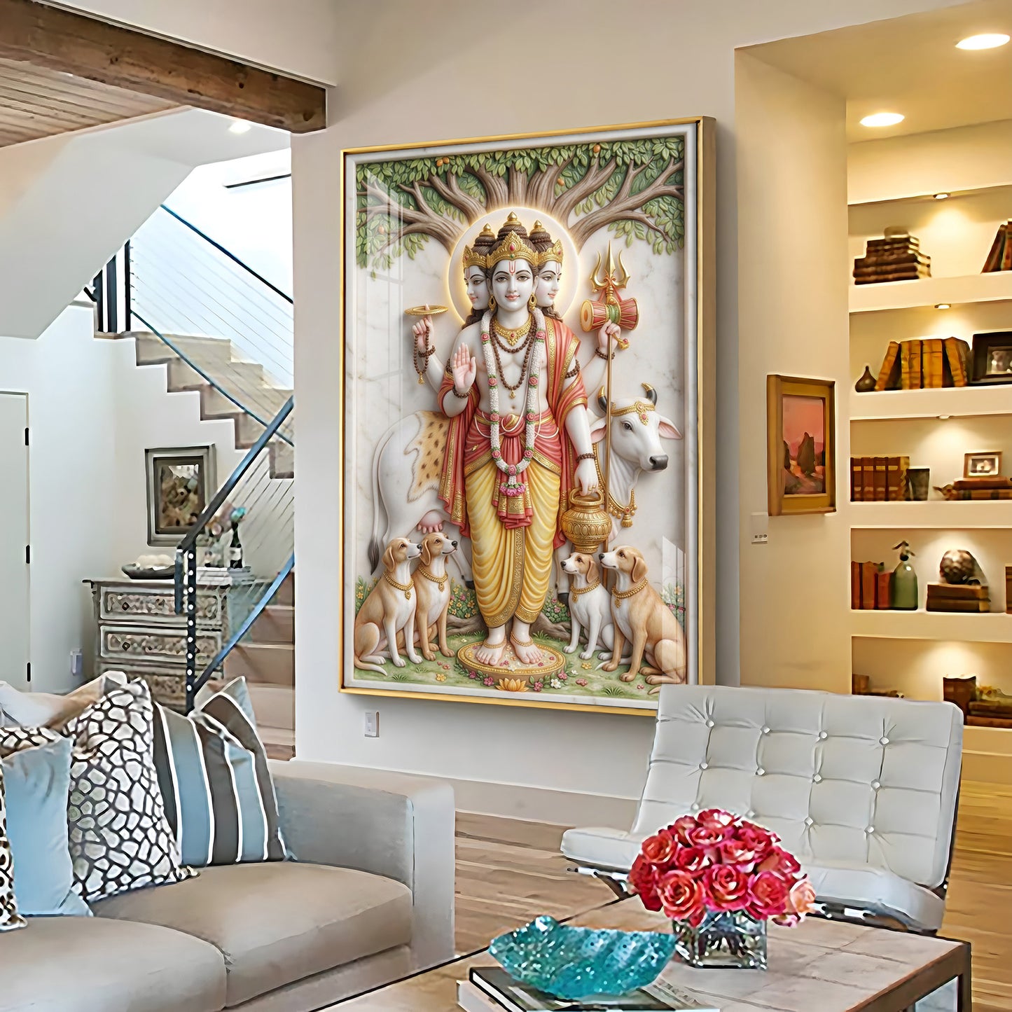 Adi-Guru Dattatreya Premium Acrylic Vertical Wall Art