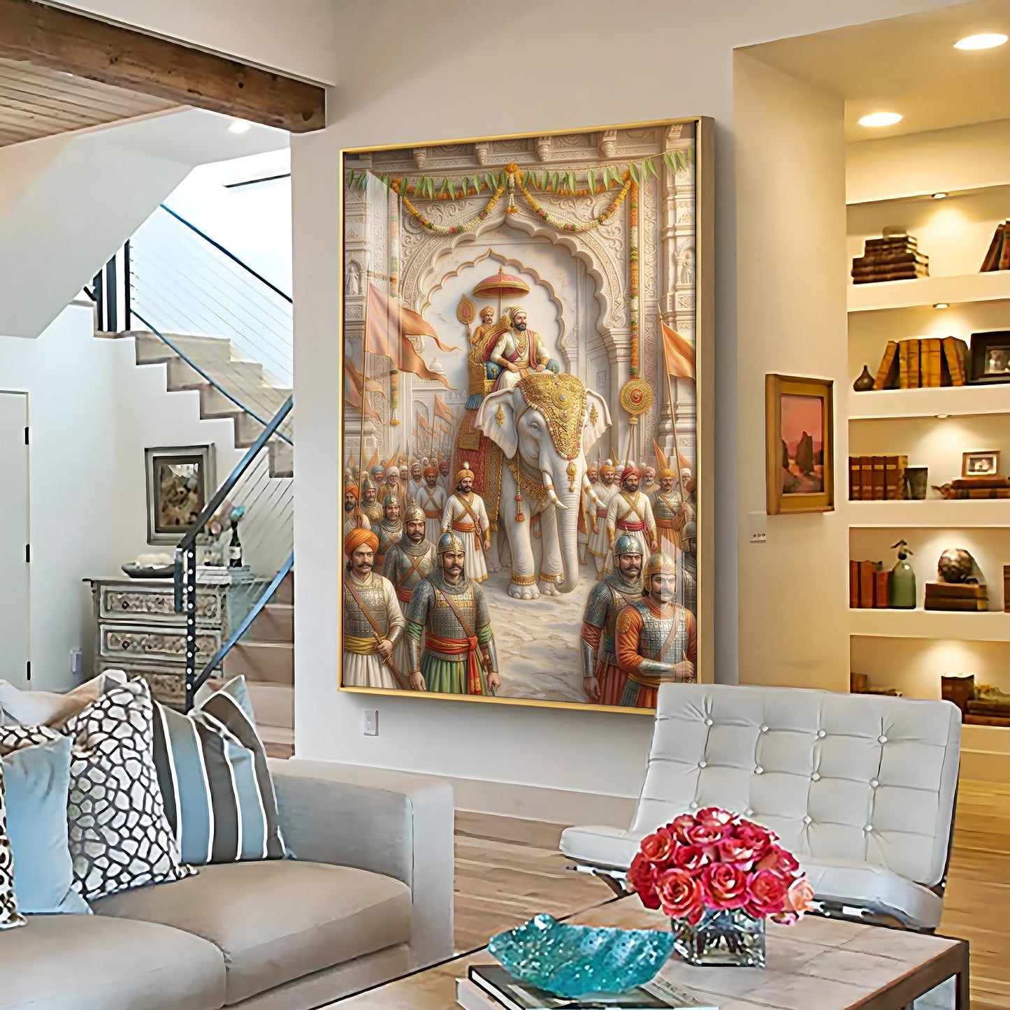 Coronation Of Chhatrapati Shivaji MaharajPremium Acrylic Vertical Wall Art